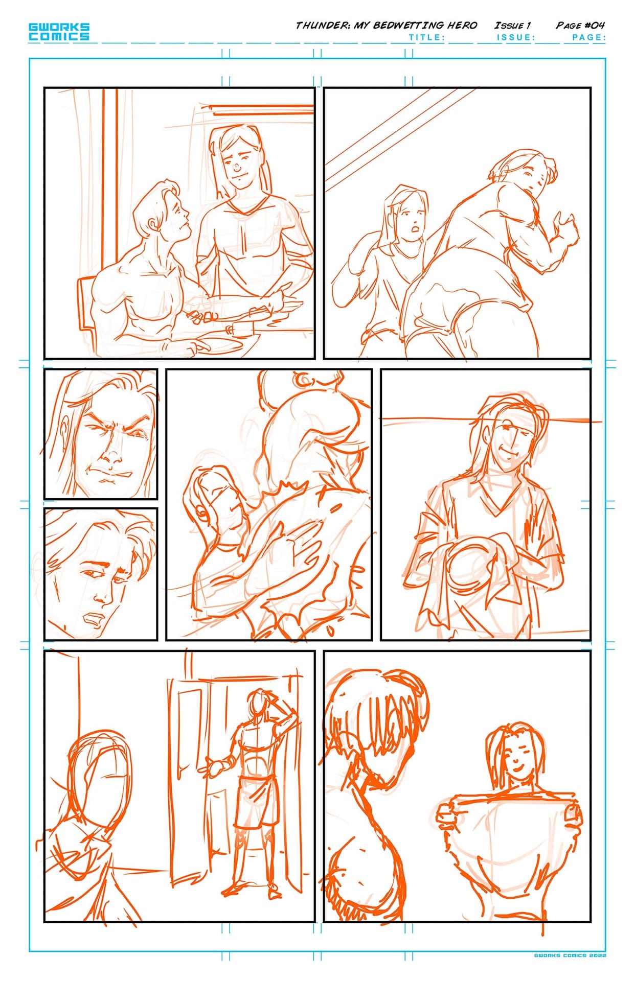 LAYOUT SKETCH for My Bedwetting Hero